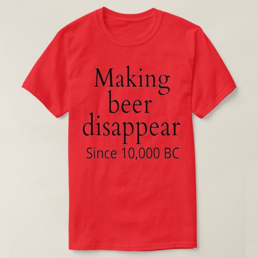 T-shirt Faire disparaître la bière (Design devant)