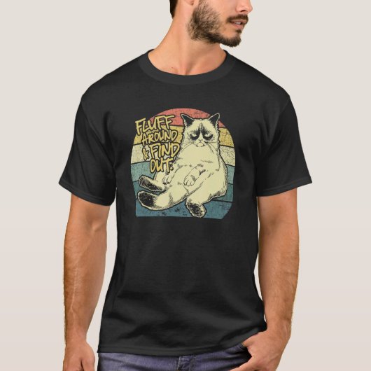 T-shirt Faire du Fluff et Découvrir Grumpy Kitty Sarcastic (Devant)