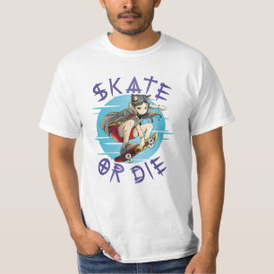 T-shirt Faire du skate ou mourir Fille skateuse