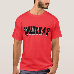 T-shirt Faire du Squatchin, texte noir