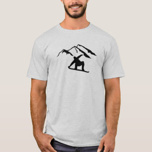 T-shirt Faire du surf des neiges de montagnes