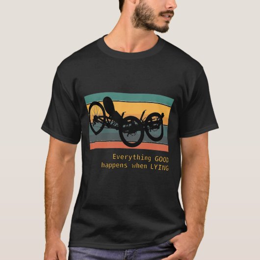 T-shirt Faire du vélo couché ! (Devant)