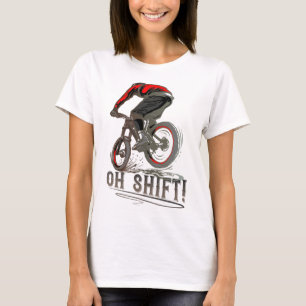 T-shirt faire du VTT de montagne Oh Shift