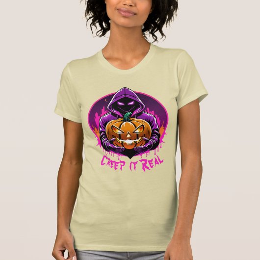 T-shirt Faire grimper le frisson, illustration d'Halloween (Devant)