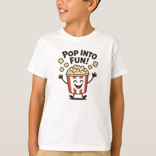 T-shirt Faire irruption dans une conception de pop-corn ro