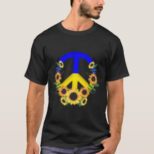 T-shirt Faire la paix et tournesols pour l'Ukraine - Prian