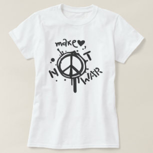 T-shirt Faire l'amour pas la guerre Symbole de la paix