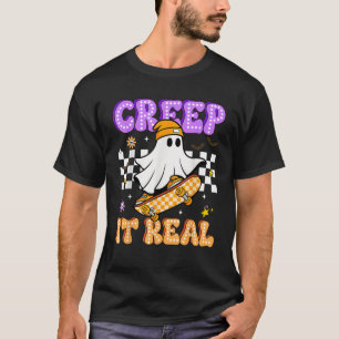 T-shirt Faire le Creep Réel Cool Fantôme Halloween Saison