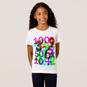 T-Shirt Faire Les Maths amusant Coloré Numéros Typograph