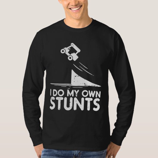 T-shirt Faire Mes Propres Stunts Golf Panier Funny Brossé  (Devant)