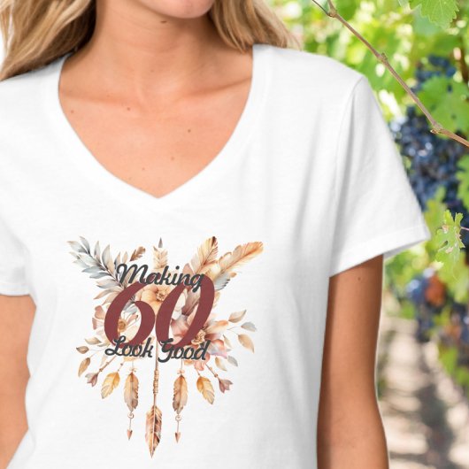 T-shirt Faire paraître 60 beau 60e anniversaire Rustic Boh