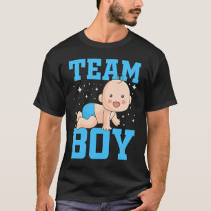 T-shirt Faire-part de genre Équipe Garçon Baby Party Révél