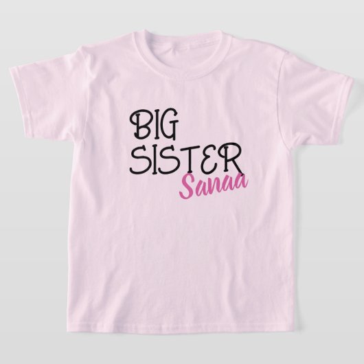 T-shirt Faire-part de grossesse personnalisée chez Big Sis (Poser)