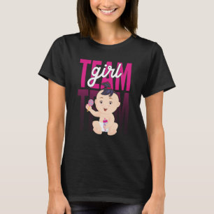 T-shirt Faire-part des sexes Équipe fille bébé fête Révéle
