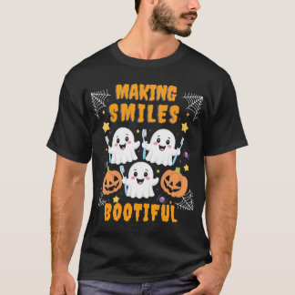 T-shirt Faire sourire Botieux Halloween drôle Fantôme Dent
