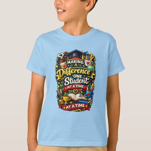 T-shirt Faire une différence un élève à la fois (Devant)