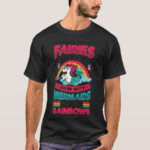 T-shirt Fairies Unicornes Mermaids RaindbowsLove Fairytale