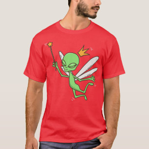 T-shirt Fairy Alien UFO Mystical Space Alien Fairy L