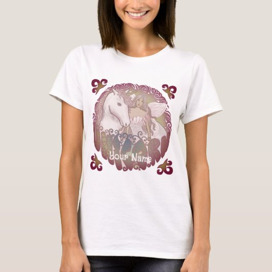 T-shirt Fairy et Unicorn Retro (Devant)