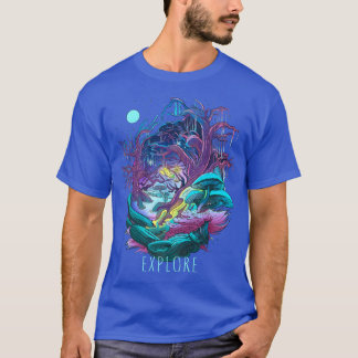 T-shirt Fairy Fantasy Forest Mushroom Beautiful Nature Fun