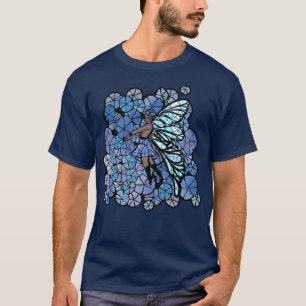 T-shirt Fairy Gardens Blue Floral Art oubliez moi pas Fair