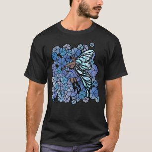 T-shirt Fairy Gardens Blue Floral Art oubliez moi pas Fair