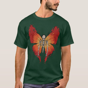T-shirt Fairy Grunge esthétique Papillon Skeleton Art