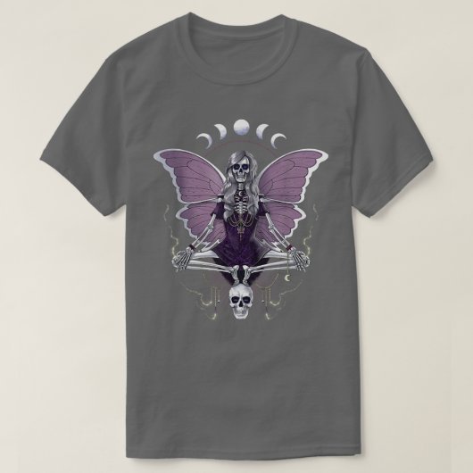 T-shirt Fairy Grunge Fairycore Esthétique Gothique Squelet (Design devant)