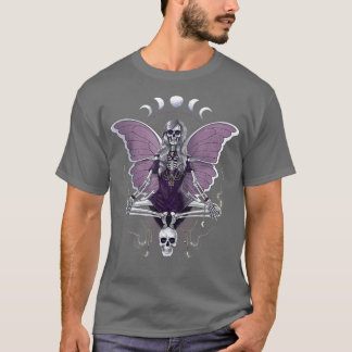 T-shirt Fairy Grunge Fairycore Esthétique Gothique Squelet