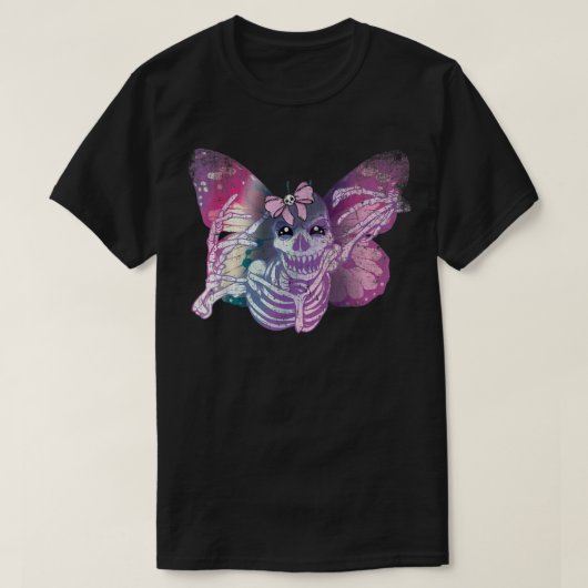 T-shirt Fairy Grunge Fairycore Squelette Papillon Pastel G (Design devant)