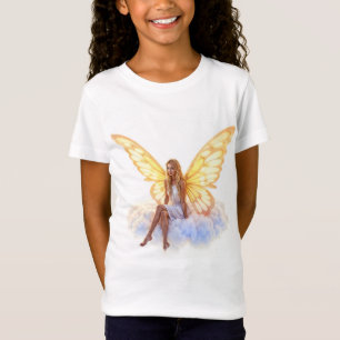 T-Shirt Fairy imaginaire blonde fille nuage assis magique