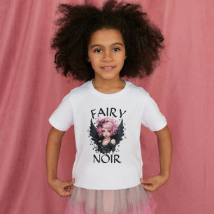 T-Shirt Fairy Noir et rose Pastel Goth Anniversaire