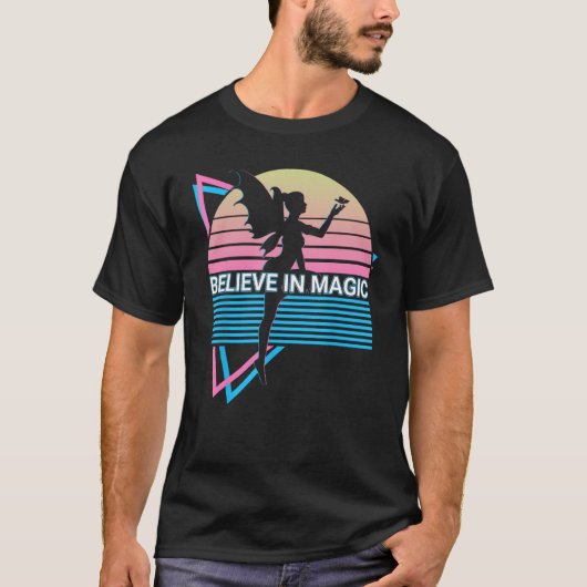 T-shirt Fairy Retro Believe In Magic (Devant)