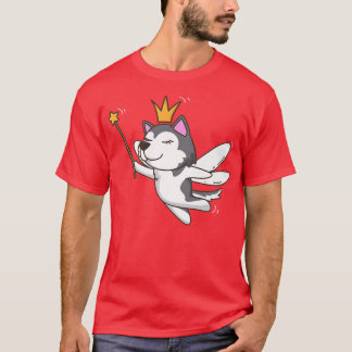 T-shirt Fairy Sibérie Husky Chien Mysical Animaux de compa