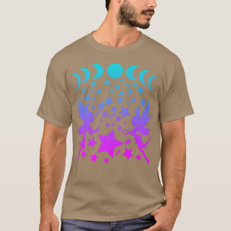T-shirt Fairy Stars Moon Pases Silhouette FantasyT-Shirt