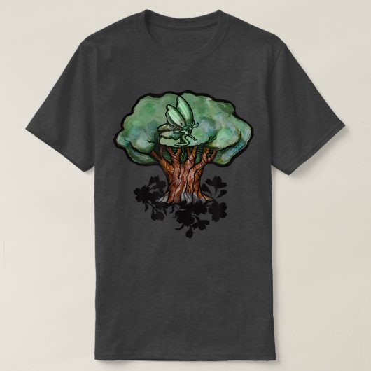 T-shirt Fairy Tree Art vert nature lovers fairies druid d (Design devant)