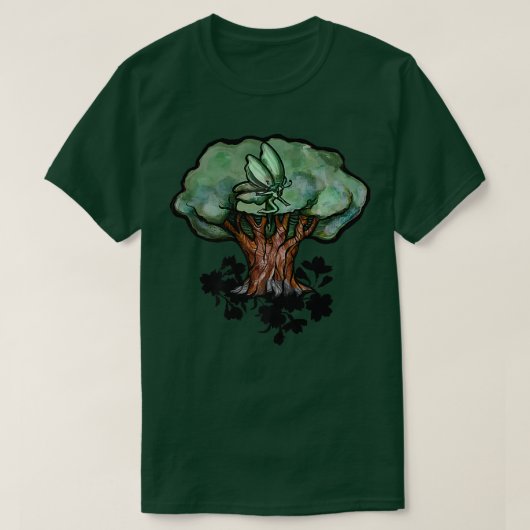 T-shirt Fairy Tree Art vert nature lovers fairies druid d (Design devant)