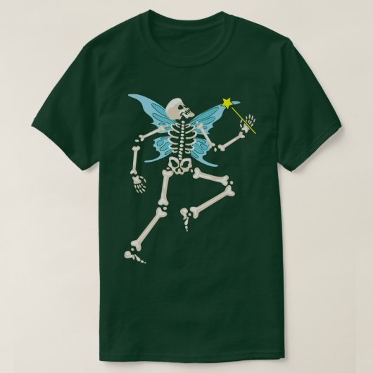 T-shirt Fairycore Aesthetic Skeleton Fairy Grunge Goth  (Design devant)