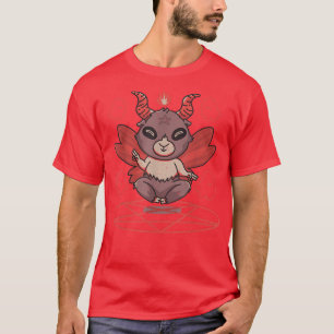 T-shirt Fairycore Esthétique Chibi Fée Baphomet Pentagram