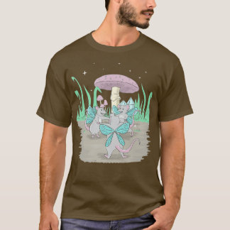 T-shirt Fairycore Fairy Dancing Rats Et Mushr