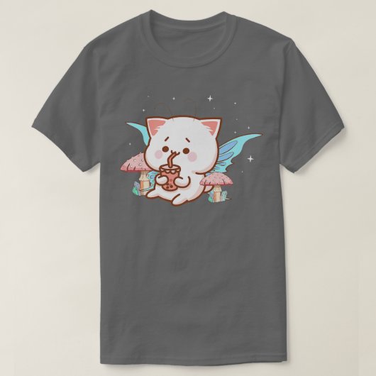 T-shirt Fairycore Fairy Kawaii Chat Bubb (Design devant)