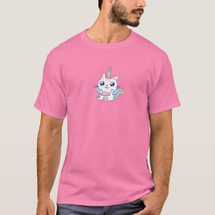 T-shirt Fairycore Fairy Kawaii Unicorn Chat Et M