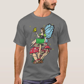 T-shirt Fairycore Fée Esthétique Assis Sur Une Compagnie D