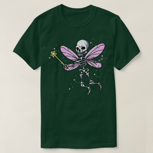 T-shirt Fairycore Gothique Squelette Fée (Design devant)