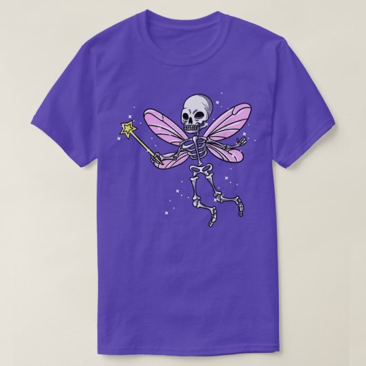 T-shirt Fairycore Gothique Squelette Fée (Design devant)