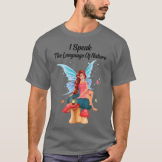 T-shirt Fairycore Je Parle Le Langage De La Nature Fées