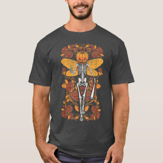 T-shirt Fairycore Squelette Papillon Fée Gothique Hallowee