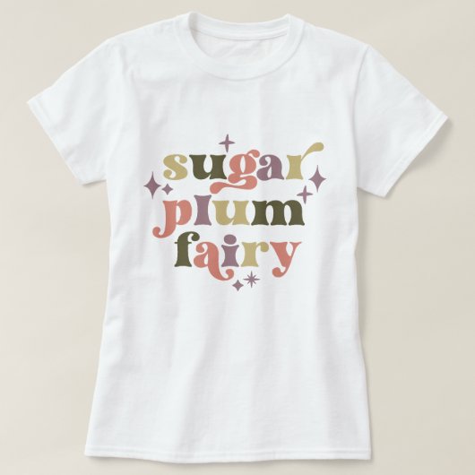 T-shirt Fairycore Text Art Sugar Plum Fée (Design devant)