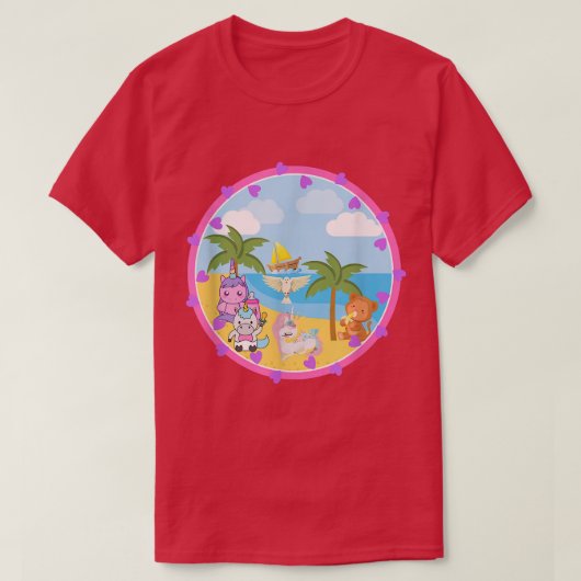 T-shirt Fairytale Beach Scene (Design devant)