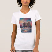 T-shirt Fairytale World, Winter Castle, Snow Castle, Cadea (Devant)